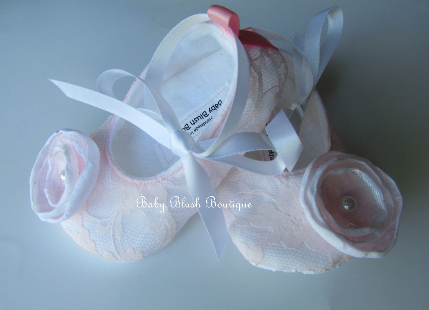 Pink Lace Baby Shoes White Vintage Infant Ballerina Slippers Baby Girl Dress Shoes Newborn Photo Outfit Baby Shower Gift Boutique Shoes