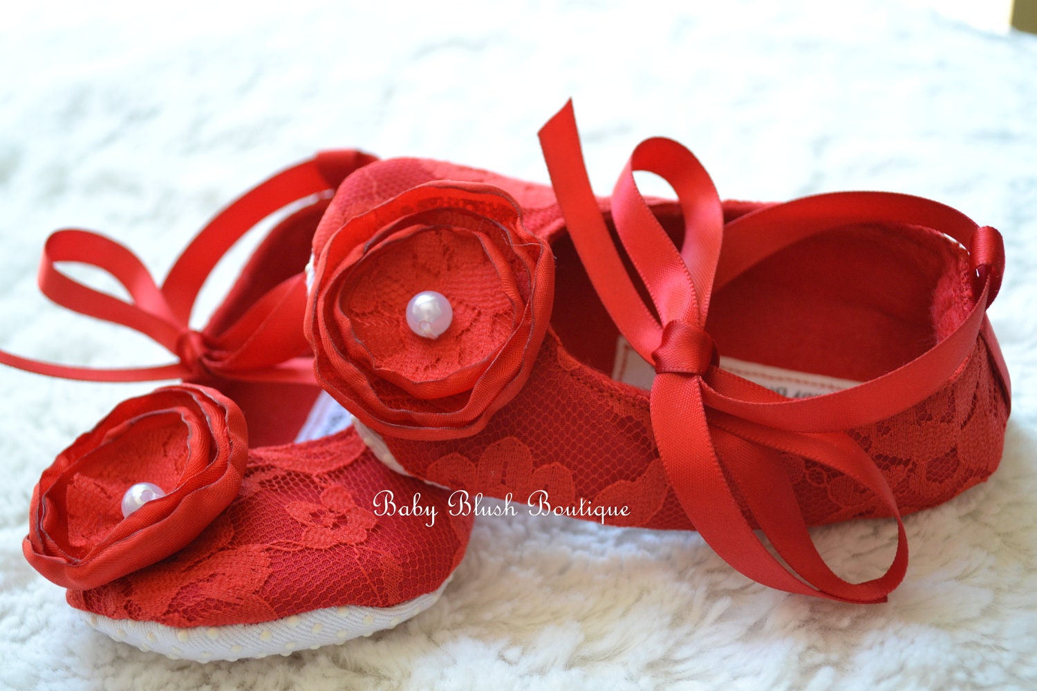 Red Lace Baby Shoes Vintage Infant Ballerina Slippers Baby Girl Dress Shoes Holiday Outfit Baby Shower Gift Boutique Shoes