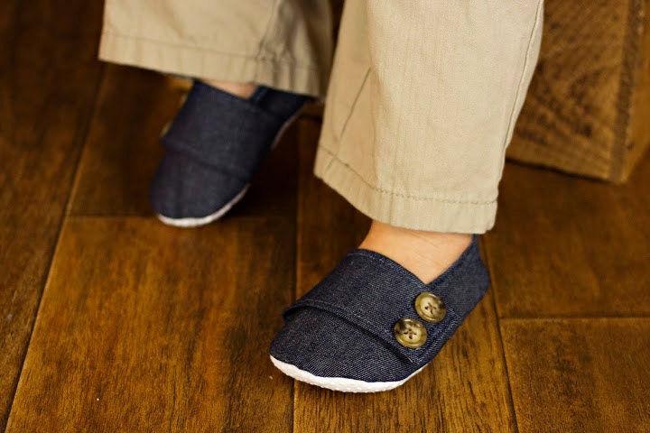 Denim Baby Boy Shoes Soft Sole Infant Shoes Casual Baby Shoes Newborn Everyday Shoes Baby Shower Gift Toddler First Walking Shoes