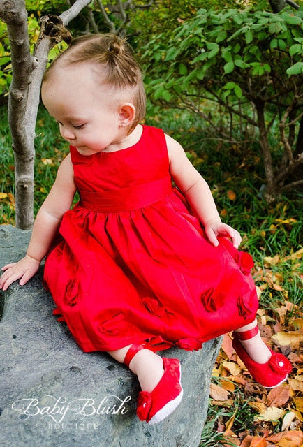 Red Lace Baby Shoes Vintage Infant Ballerina Slippers Baby Girl Dress Shoes Holiday Outfit Baby Shower Gift Boutique Shoes