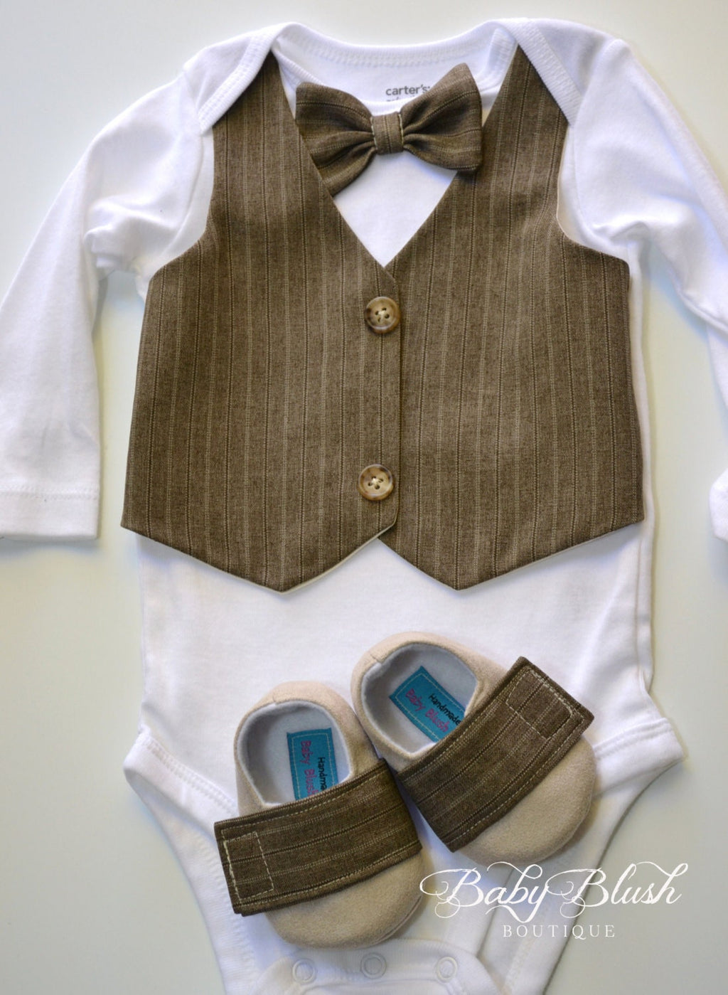 Baby Boy Outfit Vest Bow Tie Infant Suit Photo Outfit Newborn Formal Outfit Birthday Outfit Baby Shower Gift Baby Clothes
