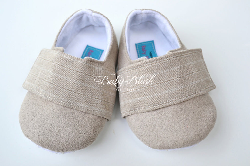 Beige Baby Boy Shoes Soft Sole Infant Shoes Neutral Baby Shoes Newborn Everyday Shoes Baby Shower Gift Toddler First Walking Shoes