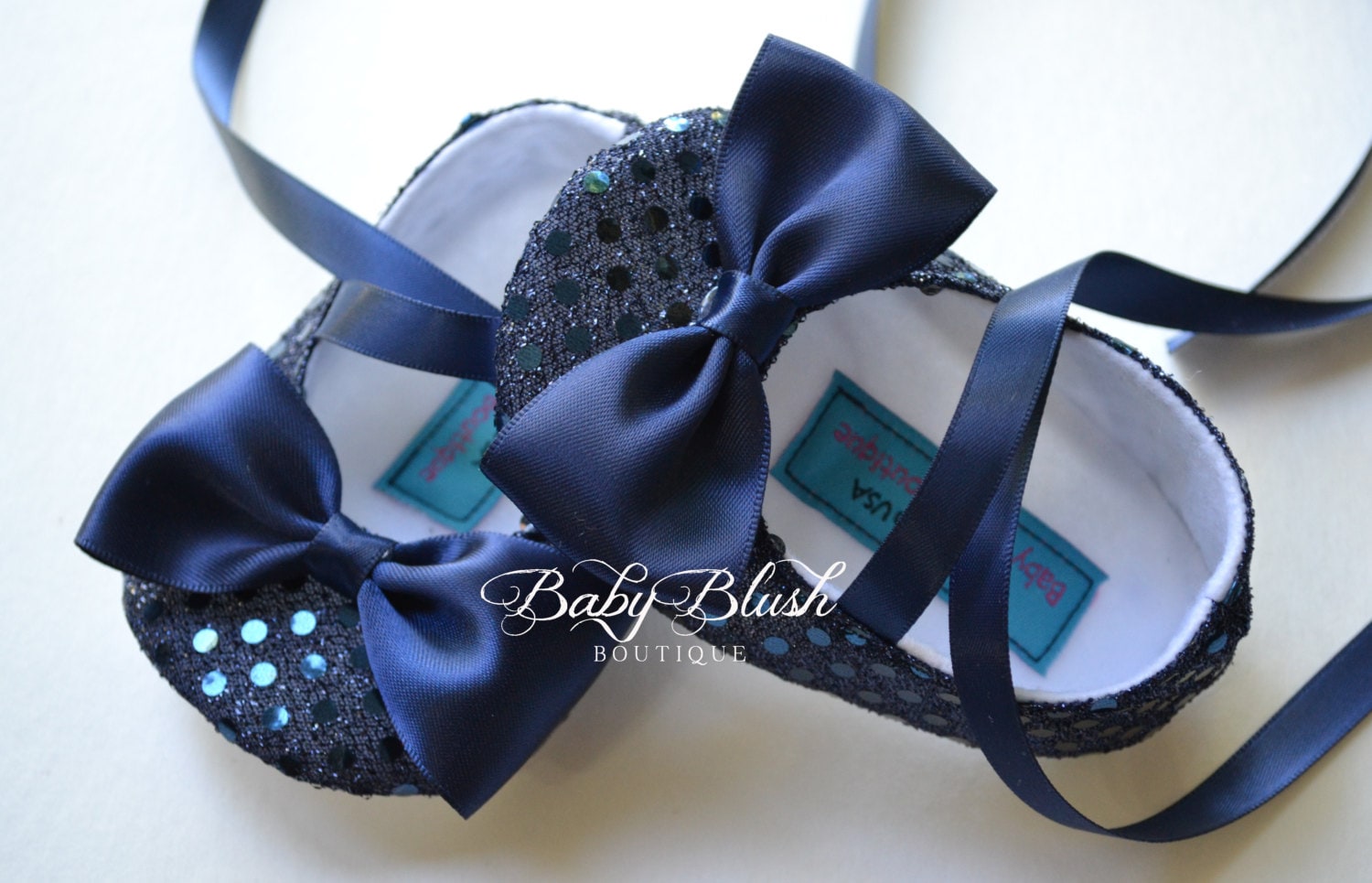 Navy Blue Sequin Baby Shoes Sparkle Infant Ballerina Slippers Baby Boy Girl Dress Shoes Birthday Outfit Baby Shower Gift Boutique Shoes
