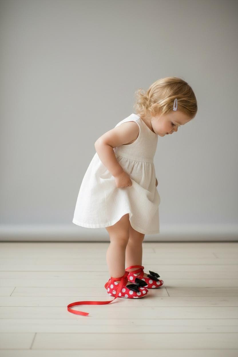 Minnie Inspired Baby Shoes Red Polka Dot Infant Girl Bow Slippers First Birthday Outfit Baby Shower Gift Disney Style Baby Boutique Shoes