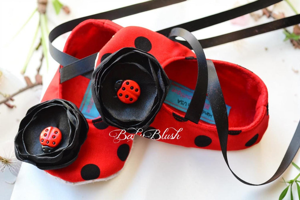 Ladybug Baby Dress Red Black Polka Dot Toddler Outfit First Birthday Outfit Girl Baby Costume Ladybug Theme Baby Shower Gift