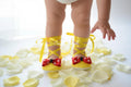 Minnie Inspired Yellow Baby Shoes Infant Girl Ballerina Slippers Polka Dot Bow Baby Outfit First Birthday Shoes Baby Shower Gift