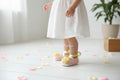 Baby Pink Satin Baby Shoes Infant Ballerina Slippers Soft Baby Girl Dress Shoes Newborn Coming Home Outfit Baby Shower Gift