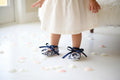 Navy Lace Baby Ballerina Shoes: Vintage Infant Dress Slippers, Photo Outfit