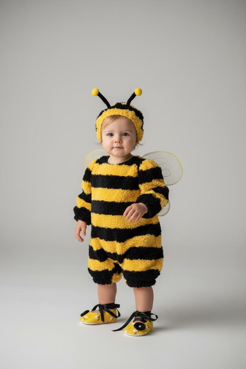 Bumble Bee Baby Shoes Yellow Black Infant Ballerina Slippers Baby Girl Costume Outfit First Birthday Shoes Baby Shower Gift Boutique Shoes
