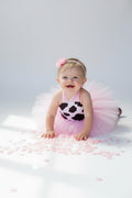 Pink Cow Tutu Baby Outfit Set Infant Girl Tutu Skirt Farm Animal Costume First Birthday Photo Outfit Baby Shower Gift Pink Boutique Set