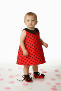 Ladybug Baby Dress Red Black Polka Dot Toddler Outfit First Birthday Outfit Girl Baby Costume Ladybug Theme Baby Shower Gift