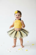 Bumble Bee Baby Tutu Outfit: First Birthday Cake Smash Costume Girl Bee Theme