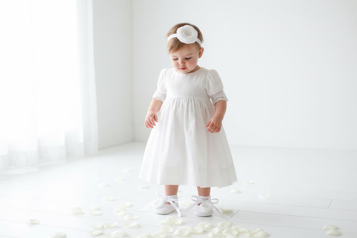 White Lace Baby Shoes Infant Ballerina Slippers Christening Baby Shoes Elegant Newborn Photo Outfit Baptism Baby Girl Shoes Gift
