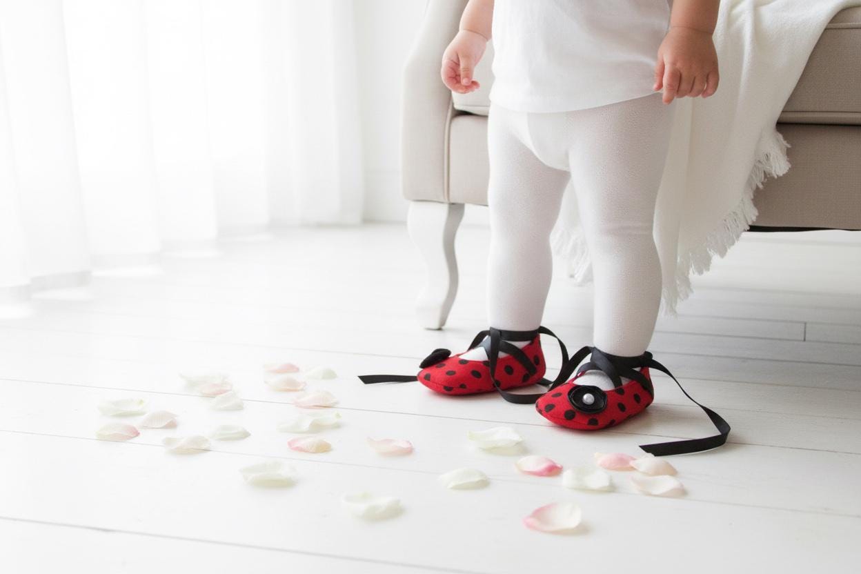 Red Polka Dot Baby Shoes Infant Girl Ballerina Slippers Minnie Inspired Baby Outfit First Birthday Shoes Baby Shower Gift Boutique Shoes
